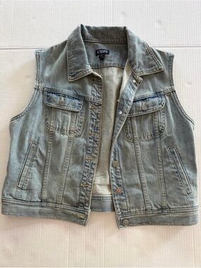Chaps Light Blue Women's Denim Vest